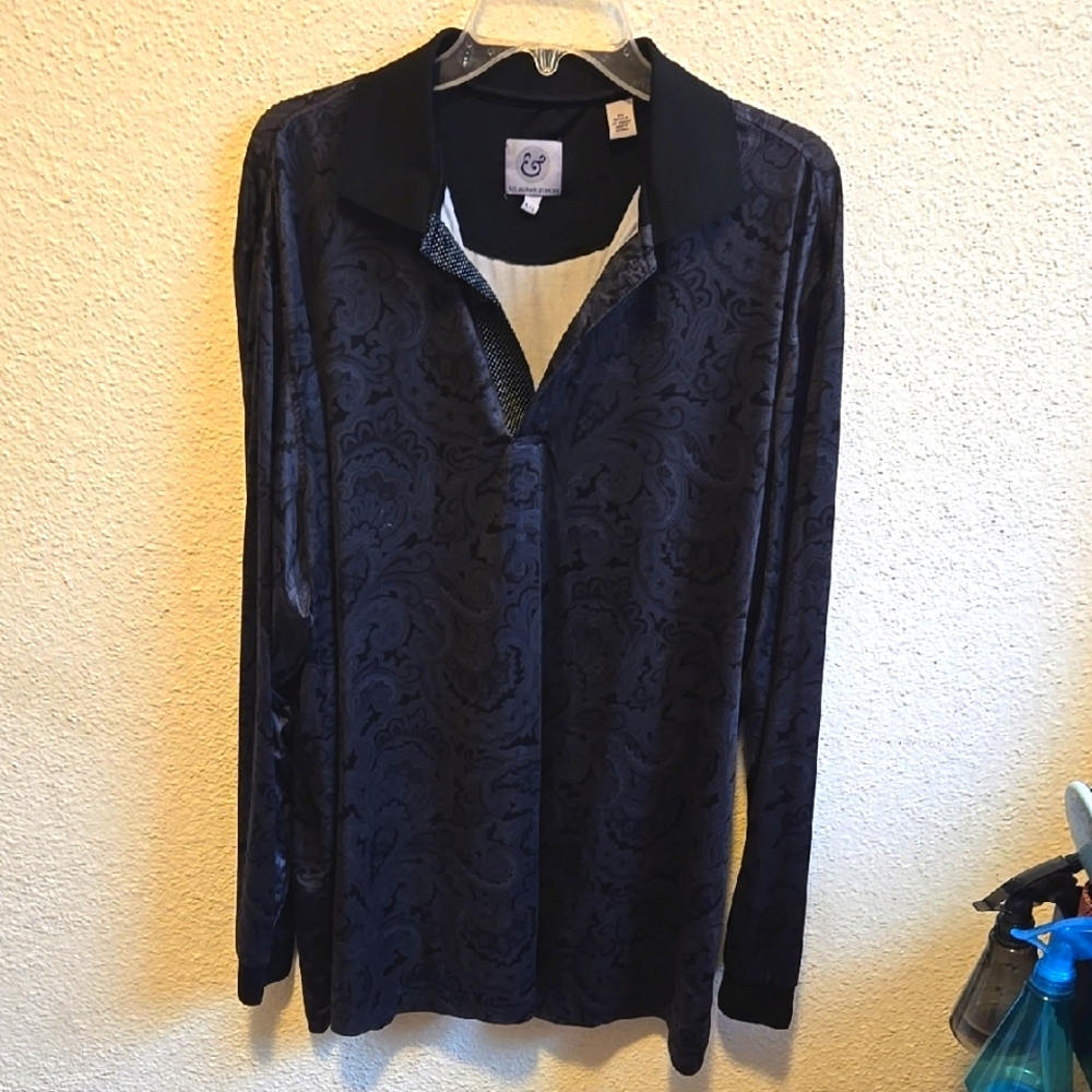 B2 Mens Black Paisley Top Kilburne Finch Size Xxlarge